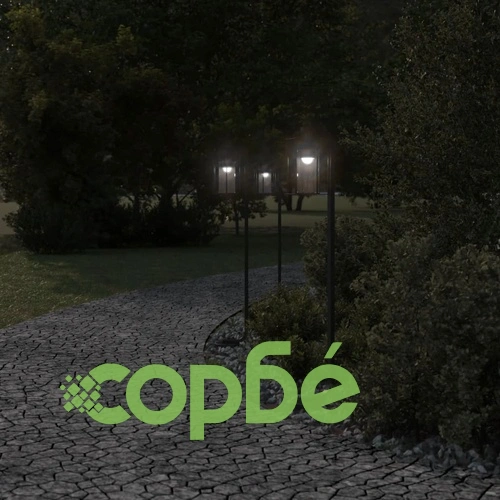 Външни подови лампи, 3 бр, черни, 60 см, неръждаема стомана ➤ топ цена ➤ sorbe.bg