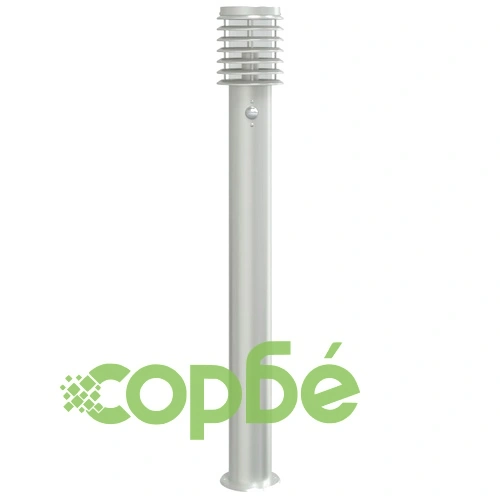 Външни подови лампи, със сензори, 3 бр, сребрист, 110 см, инокс ➤ топ цена ➤ sorbe.bg