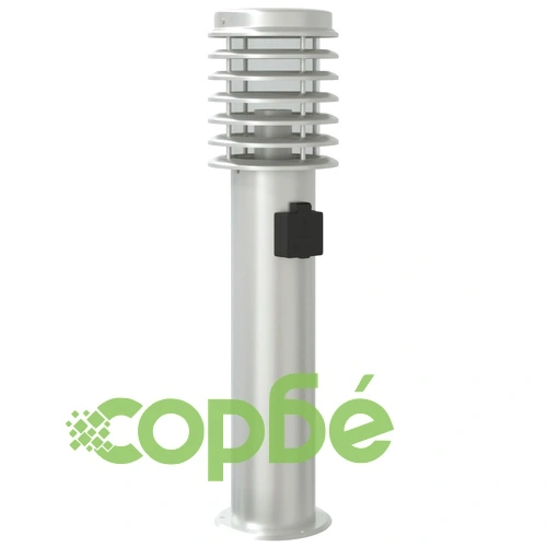 Външни подови лампи с контакт, 3 бр, сребристи, 60 см, инокс ➤ топ цена ➤ sorbe.bg