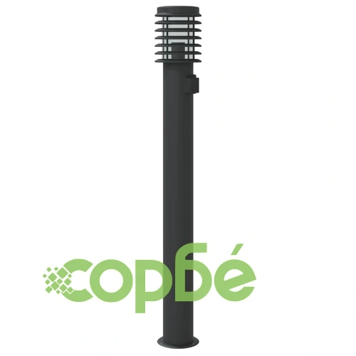 Външни подови лампи с контакт, 3 бр, черни, 110 см, инокс ➤ топ цена ➤ sorbe.bg