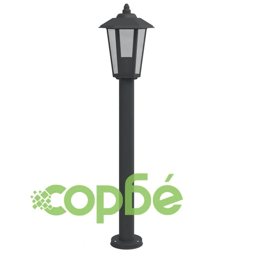 Външни подови лампи, 3 бр, черни, 80 см, неръждаема стомана ➤ топ цена ➤ sorbe.bg