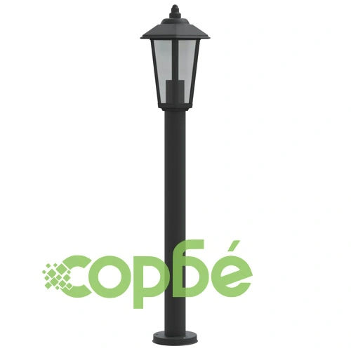 Външни подови лампи, 3 бр, черни, 80 см, неръждаема стомана ➤ топ цена ➤ sorbe.bg