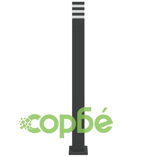 Външни подови лампи, 3 бр, черни, 110 см, алуминий ➤ топ цена ➤ sorbe.bg