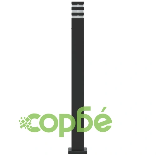 Външни подови лампи, 3 бр, черни, 110 см, алуминий ➤ топ цена ➤ sorbe.bg