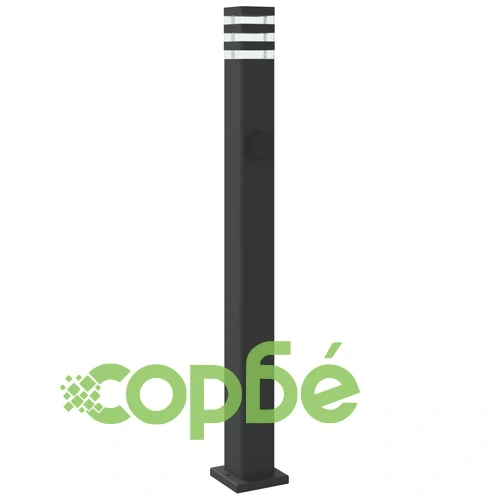 Външни подови лампи с контакт, 3 бр, черен, 110 см, алуминий ➤ топ цена ➤ sorbe.bg