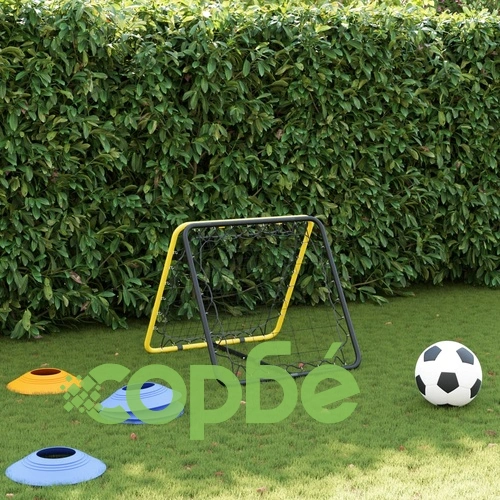 Футболен рикошет двустранно регулируем жълто и черно стомана ➤ топ цена ➤ sorbe.bg