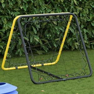 Футболен рикошет двустранно регулируем жълто и черно стомана