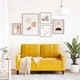 2-местен диван, жълт, 120 см, кадифе