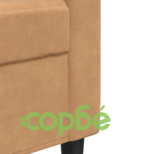 2-местен диван, кафяв, 120 см, кадифе ➤ топ цена ➤ sorbe.bg