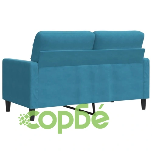 2-местен диван, син, 120 см, кадифе ➤ топ цена ➤ sorbe.bg