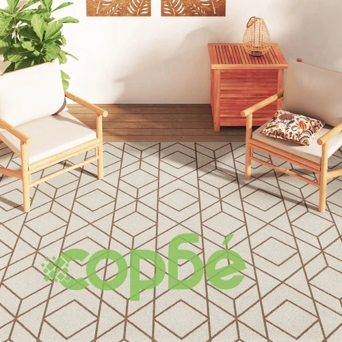 Килим за открито и закрито къс косъм шарен 190x300 см неплъзгащ ➤ топ цена ➤ sorbe.bg