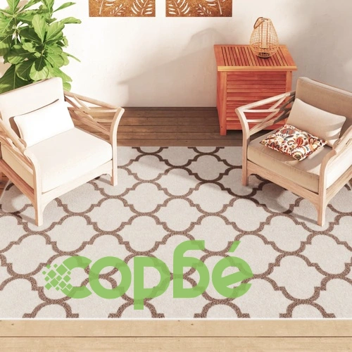 Килим за открито и закрито къс косъм шарен 190x300 см неплъзгащ ➤ топ цена ➤ sorbe.bg