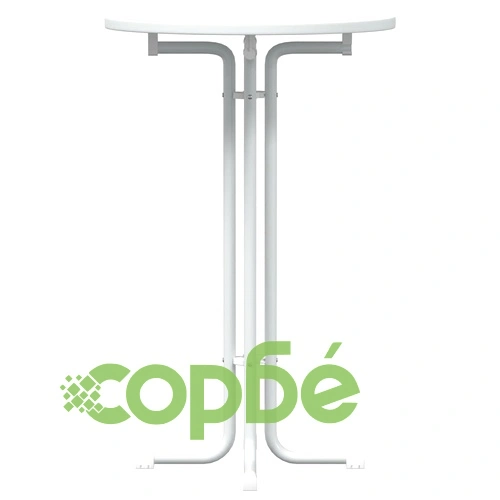 Трапезна маса, бяла, 70x110 см, инженерно дърво и стомана ➤ топ цена ➤ sorbe.bg