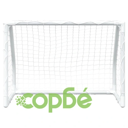 Детски футболни врати, 2 бр, с топка, бели, 64x35x48 см, метал ➤ топ цена ➤ sorbe.bg