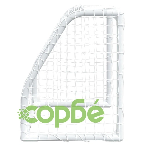 Детски футболни врати, 2 бр, с топка, бели, 64x35x48 см, метал ➤ топ цена ➤ sorbe.bg