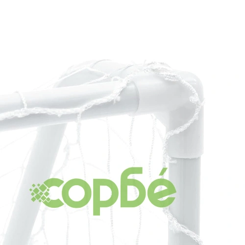 Детски футболни врати, 2 бр, с топка, бели, 64x35x48 см, метал ➤ топ цена ➤ sorbe.bg