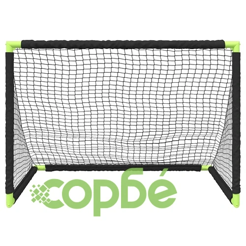 Детска футболна врата, сгъваема, черна, 90x64x64 см ➤ топ цена ➤ sorbe.bg