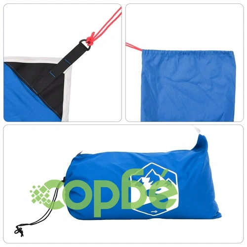 Плажен навес с пясъчни котви, син, 304x300 см ➤ топ цена ➤ sorbe.bg