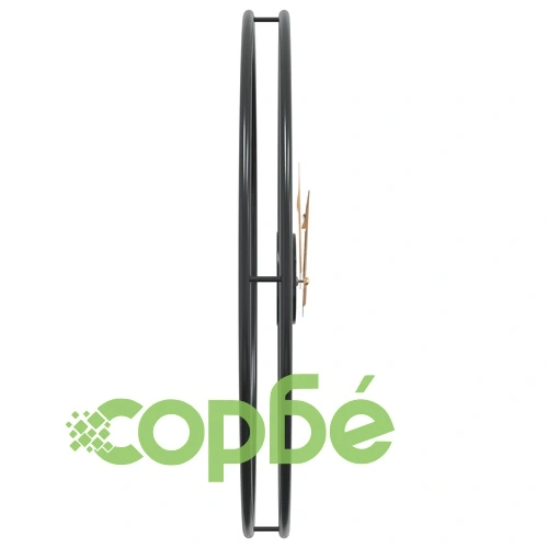 Стенен часовник, черен, 50 см, желязо ➤ топ цена ➤ sorbe.bg