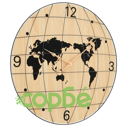 Стенен часовник жълто и черно 50 см инженерно дърво ➤ топ цена ➤ sorbe.bg