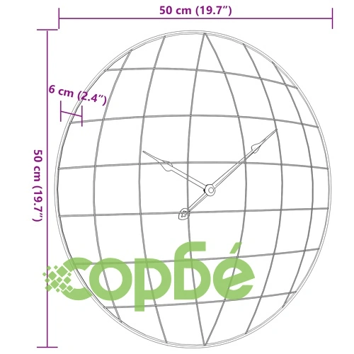 Стенен часовник жълто и черно 50 см инженерно дърво ➤ топ цена ➤ sorbe.bg
