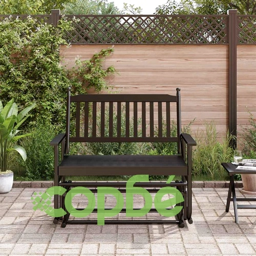 Пейка планер, черна, 118x70x104,5 см, масивна дървесина топола ➤ топ цена ➤ sorbe.bg