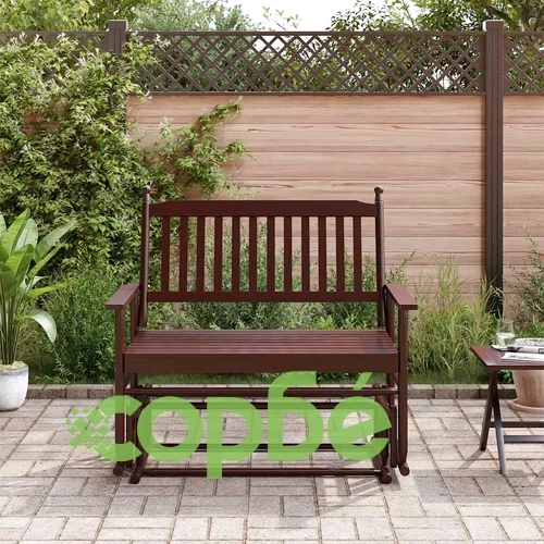 Пейка планер, кафява, 118x70x104,5 см, масивна дървесина топола ➤ топ цена ➤ sorbe.bg