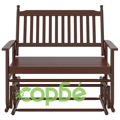 Пейка планер, кафява, 118x70x104,5 см, масивна дървесина топола ➤ топ цена ➤ sorbe.bg