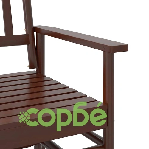 Пейка планер, кафява, 118x70x104,5 см, масивна дървесина топола ➤ топ цена ➤ sorbe.bg