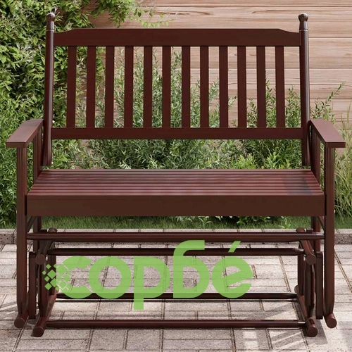 Пейка планер, кафява, 118x70x104,5 см, масивна дървесина топола ➤ топ цена ➤ sorbe.bg