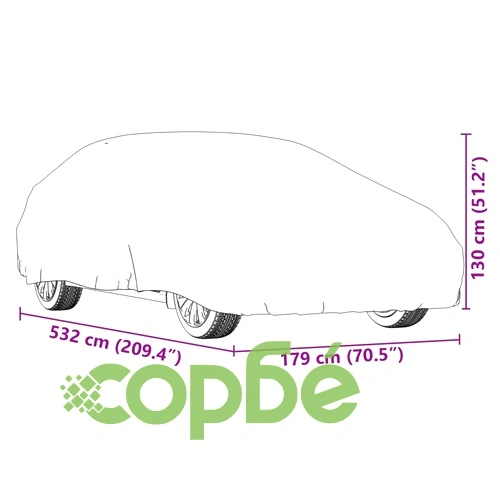 Покривало за кола, за седан, с каишки, цяло, сребрист, XL ➤ топ цена ➤ sorbe.bg