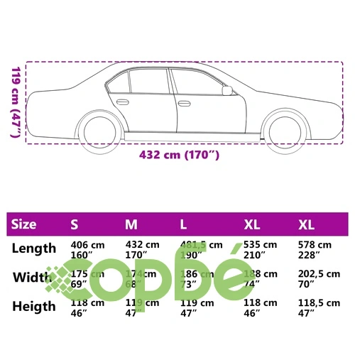Покривало за кола седан против градушка цяло M сиво и сребристо ➤ топ цена ➤ sorbe.bg