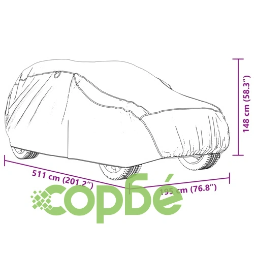 Покривало за кола SUV против градушка цяло XL сиво и сребристо ➤ топ цена ➤ sorbe.bg
