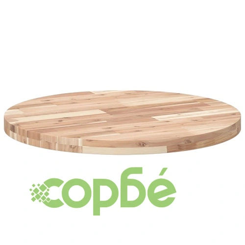 Плот за маса, кръгъл, 70x4 см, акациево дърво масив ➤ топ цена ➤ sorbe.bg