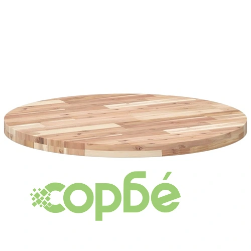 Плот за маса, кръгъл, 80x4 см, акациево дърво масив ➤ топ цена ➤ sorbe.bg