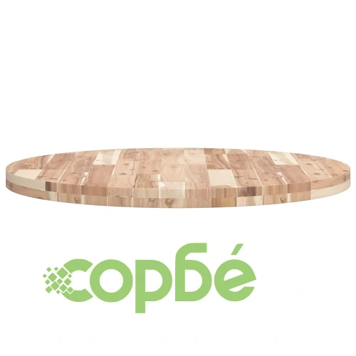 Плот за маса, кръгъл, 80x4 см, акациево дърво масив ➤ топ цена ➤ sorbe.bg