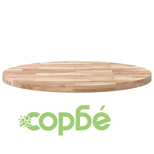 Плот за маса, кръгъл, 90x4 см, акациево дърво масив ➤ топ цена ➤ sorbe.bg