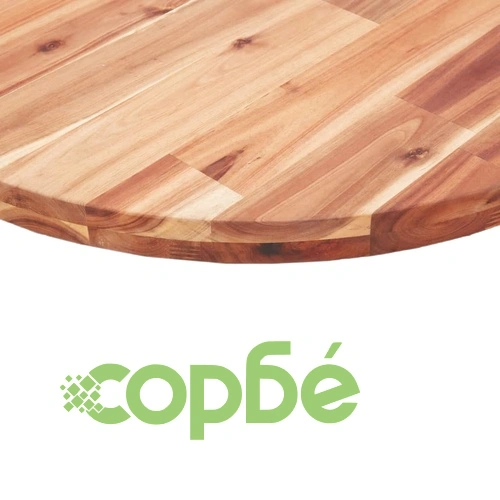 Плот за маса, кръгъл, 90x4 см, акациево дърво масив ➤ топ цена ➤ sorbe.bg