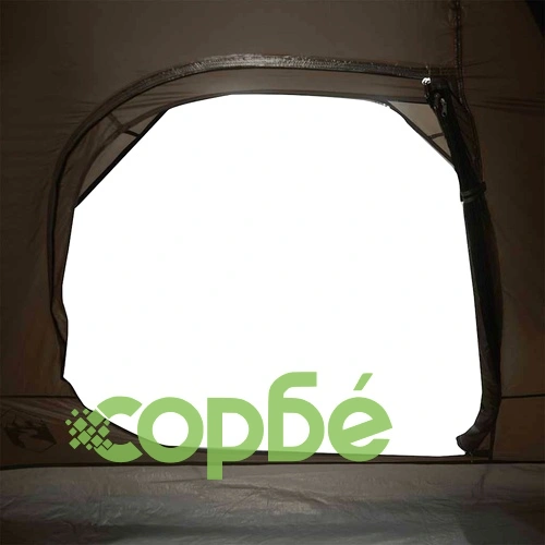 Куполна къмпинг палатка, 2-местна, кафява, водоустойчива ➤ топ цена ➤ sorbe.bg