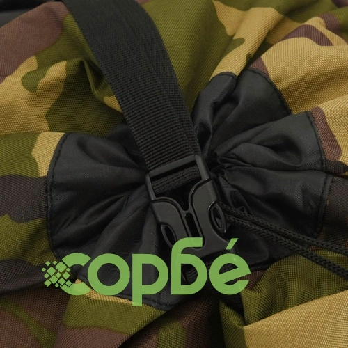 Туристическа раница, зелен камуфлаж, 60 л, Оксфорд плат ➤ топ цена ➤ sorbe.bg