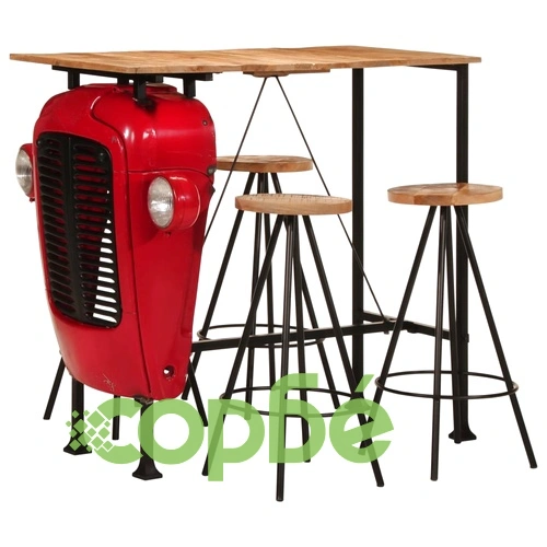 Бар комплект от 5 части, масивна мангова дървесина ➤ топ цена ➤ sorbe.bg