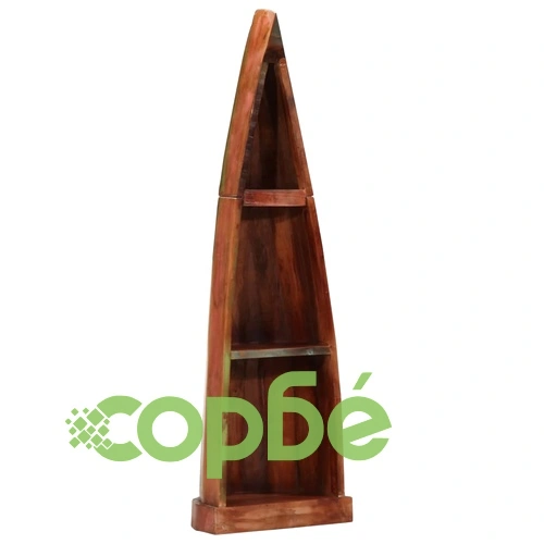 Шкаф тип лодка 39x27x127 см масивно регенерирано дърво ➤ топ цена ➤ sorbe.bg