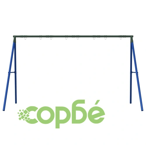 Рамка за люлка за открито с 8 куки за окачване, синя, стомана ➤ топ цена ➤ sorbe.bg