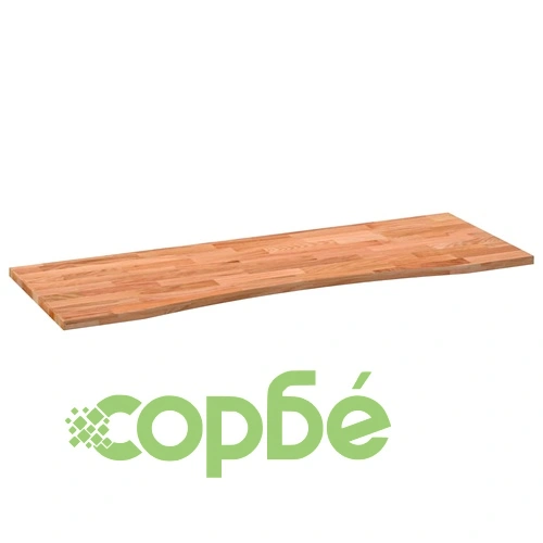 Плот за бюро, светлокафяв, 140x60x2,5см, дъб масив, правоъгълна ➤ топ цена ➤ sorbe.bg