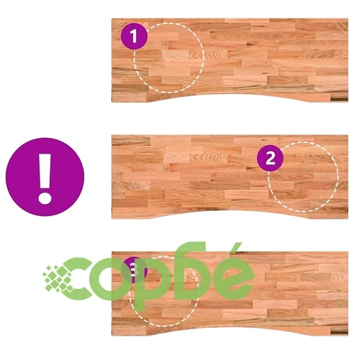 Плот за бюро, светлокафяв, 140x60x2,5см, дъб масив, правоъгълна ➤ топ цена ➤ sorbe.bg