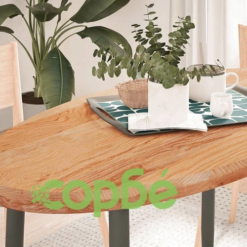 Плот за маса, светлокафяв, 120x60x4 см, дъб масив, овална ➤ топ цена ➤ sorbe.bg