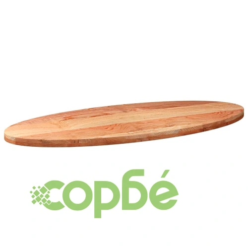 Плот за маса, светлокафяв, 140x60x4 см, дъб масив, овална ➤ топ цена ➤ sorbe.bg