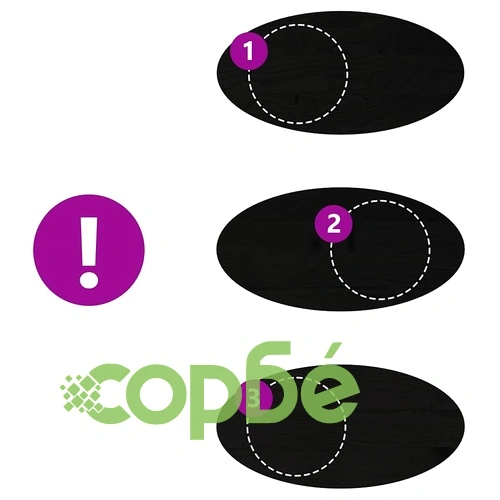 Плот за маса, тъмнокафяв, 100x50x4 см, дъб масив, овална ➤ топ цена ➤ sorbe.bg