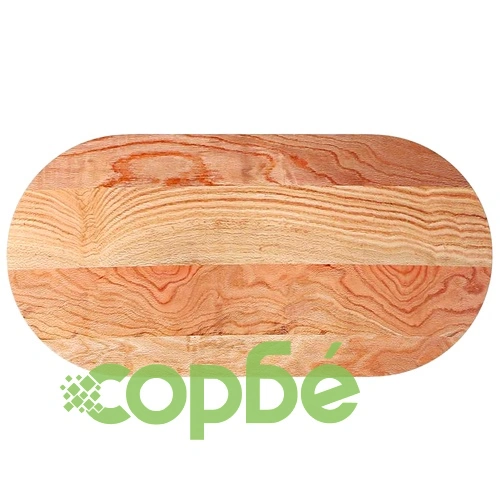 Плот за маса, светлокафяв, 120x60x4 см, дъб масив, овална ➤ топ цена ➤ sorbe.bg