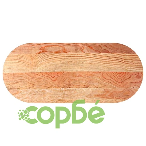 Плот за маса, светлокафяв, 140x60x4 см, дъб масив, овална ➤ топ цена ➤ sorbe.bg